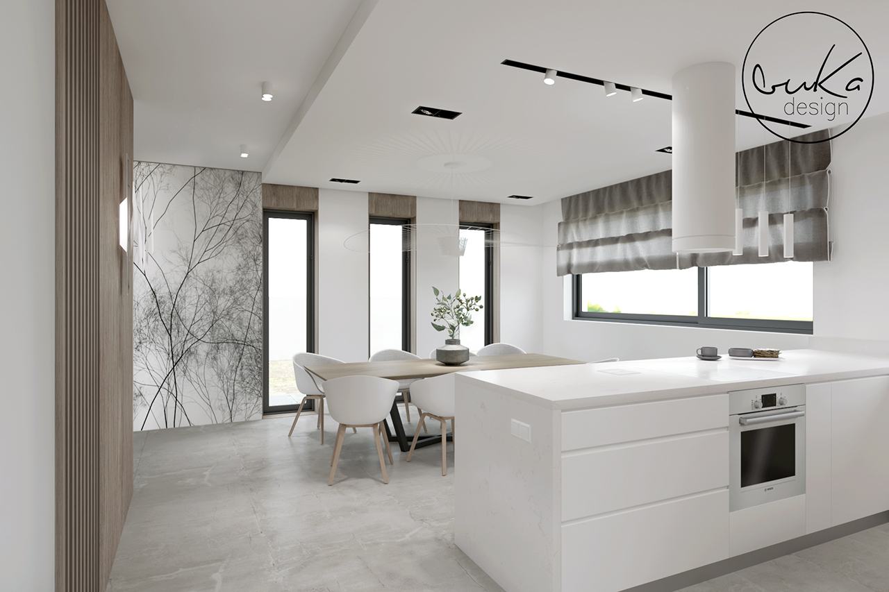 Concrete house — projekt domu jednorodzinnego, Kraków — projekt wnętrza buKadesign