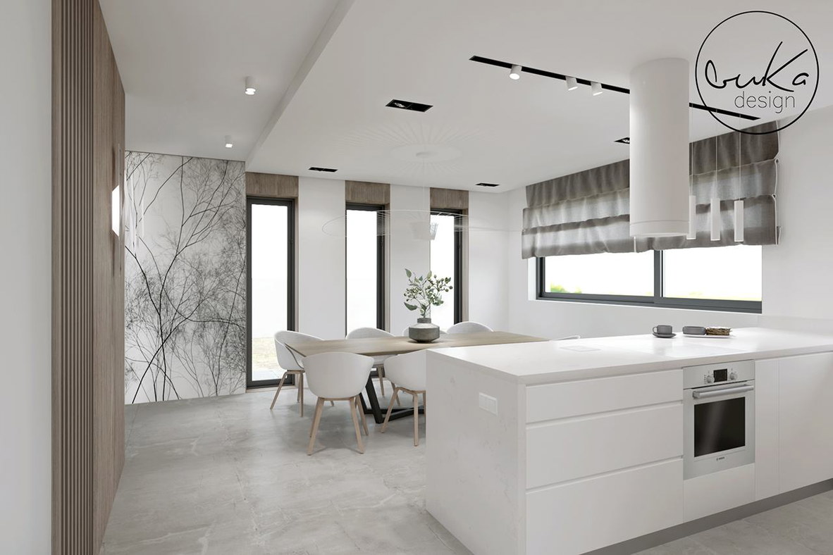 Concrete house — projekt domu jednorodzinnego, Kraków — projekt wnętrza buKadesign