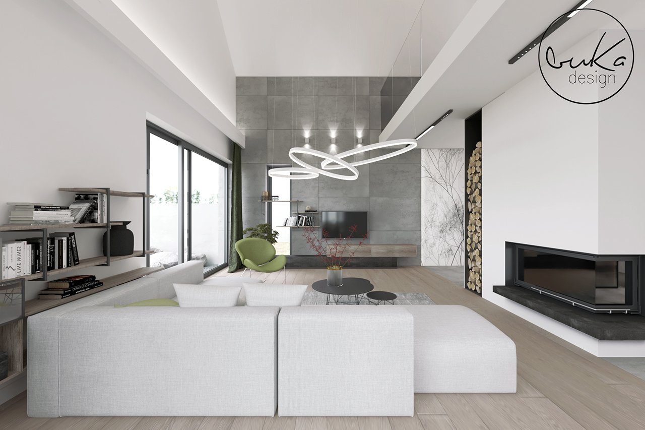 Concrete house, ujęcie 2 — projekt domu jednorodzinnego, Kraków, projekt buKadesign
