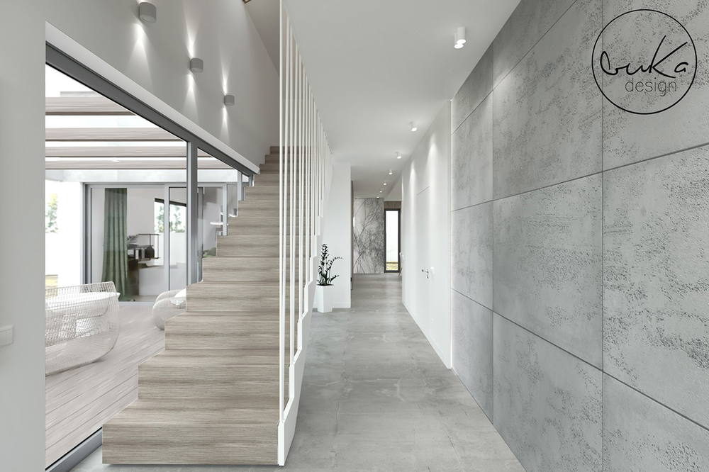 Concrete house, ujęcie 5 — projekt domu jednorodzinnego, Kraków, projekt buKadesign
