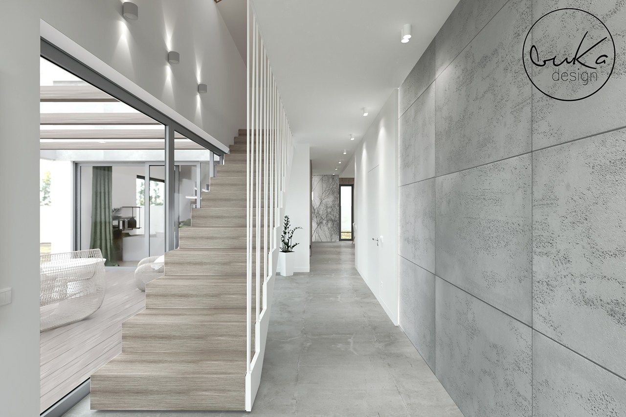 Concrete house, ujęcie 5 — projekt domu jednorodzinnego, Kraków, projekt buKadesign