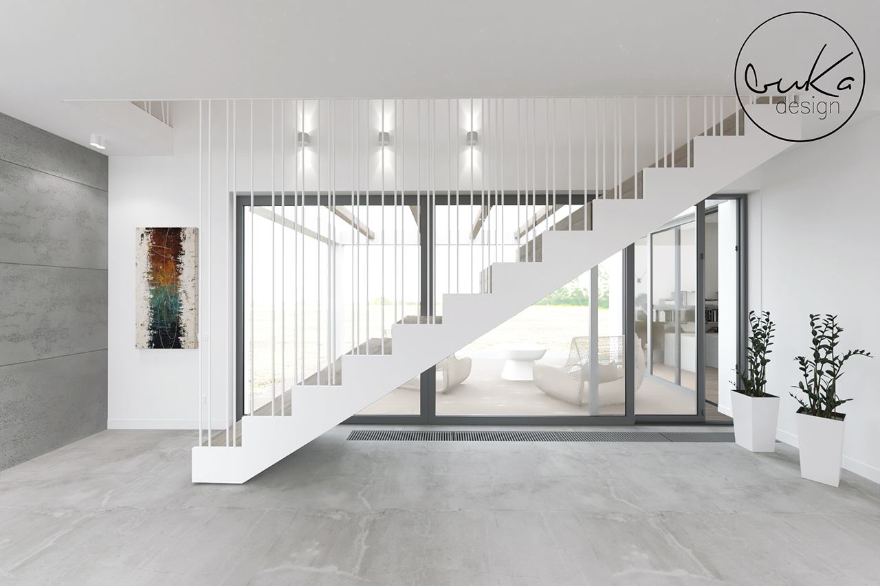 Concrete house, ujęcie 6 — projekt domu jednorodzinnego, Kraków, projekt buKadesign