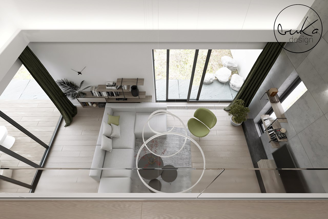 Concrete house, ujęcie 8 — projekt domu jednorodzinnego, Kraków, projekt buKadesign