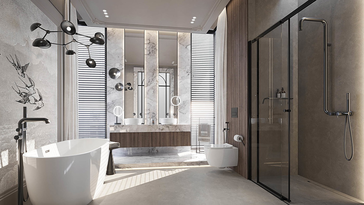 Deante, ujęcie 5 — projekt apartamentu, Kraków, projekt buKadesign