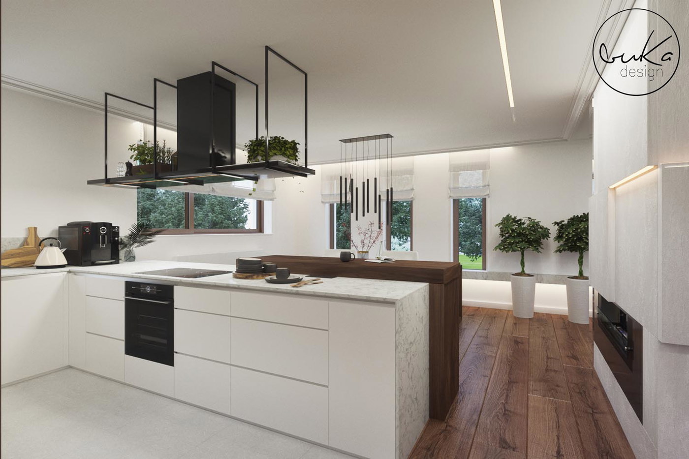 Chic escape, ujęcie 6 — projekt domu jednorodzinnego, Kokotów, projekt buKadesign