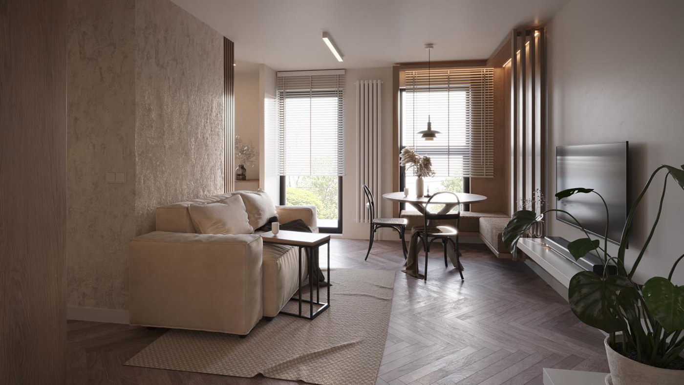 Eco-minimal youth, ujęcie 4 — projekt apartamentu, Gdańsk, projekt buKadesign