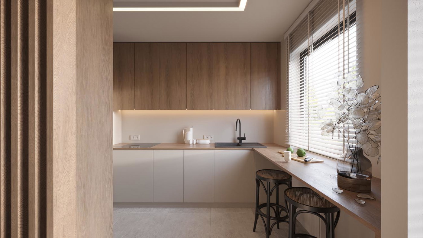 Eco-minimal youth, ujęcie 5 — projekt apartamentu, Gdańsk, projekt buKadesign