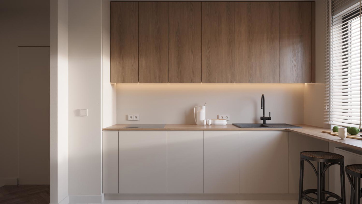 Eco-minimal youth, ujęcie 6 — projekt apartamentu, Gdańsk, projekt buKadesign