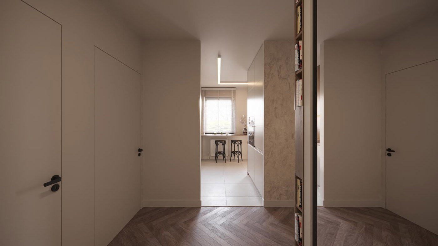 Eco-minimal youth, ujęcie 10 — projekt apartamentu, Gdańsk, projekt buKadesign