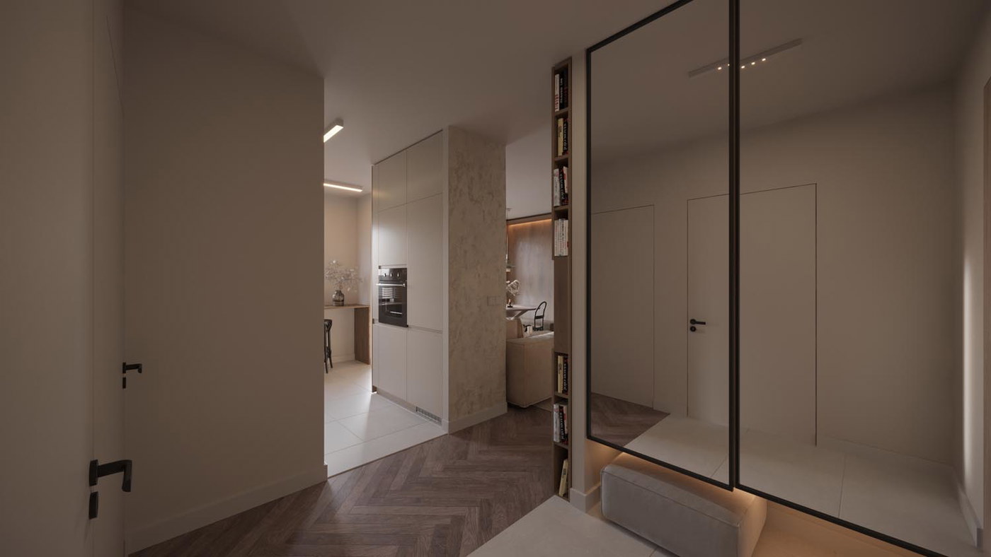 Eco-minimal youth, ujęcie 11 — projekt apartamentu, Gdańsk, projekt buKadesign