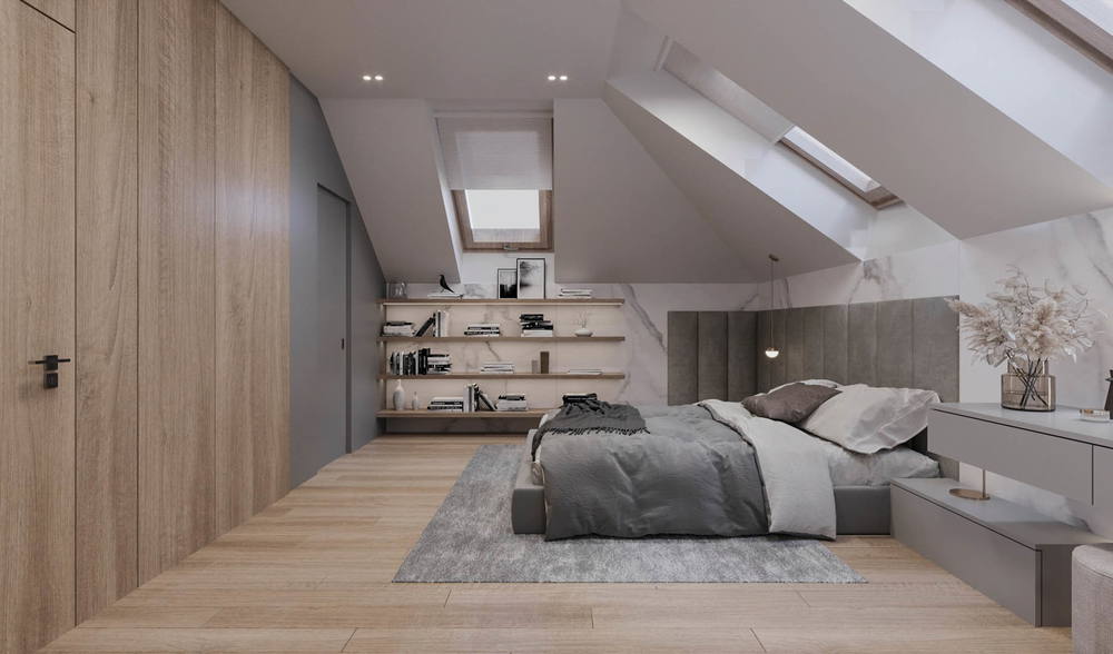 Wooden chic, ujęcie 5 — projekt domu jednorodzinnego, Kraków, projekt buKadesign