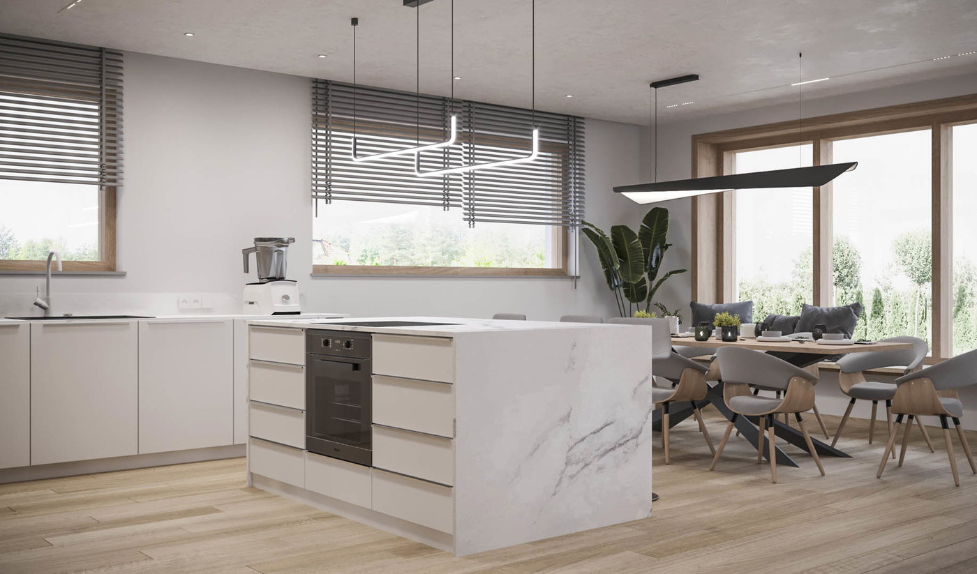Wooden chic, ujęcie 6 — projekt domu jednorodzinnego, Kraków, projekt buKadesign