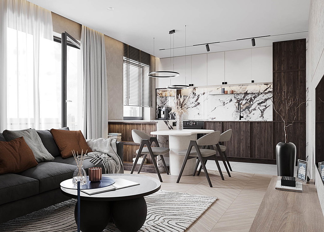 Subtle touch — projekt apartamentu, Kraków — projekt wnętrza buKadesign