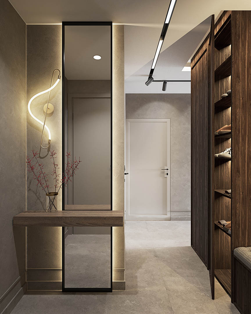 Subtle touch, ujęcie 3 — projekt apartamentu, Kraków, projekt buKadesign