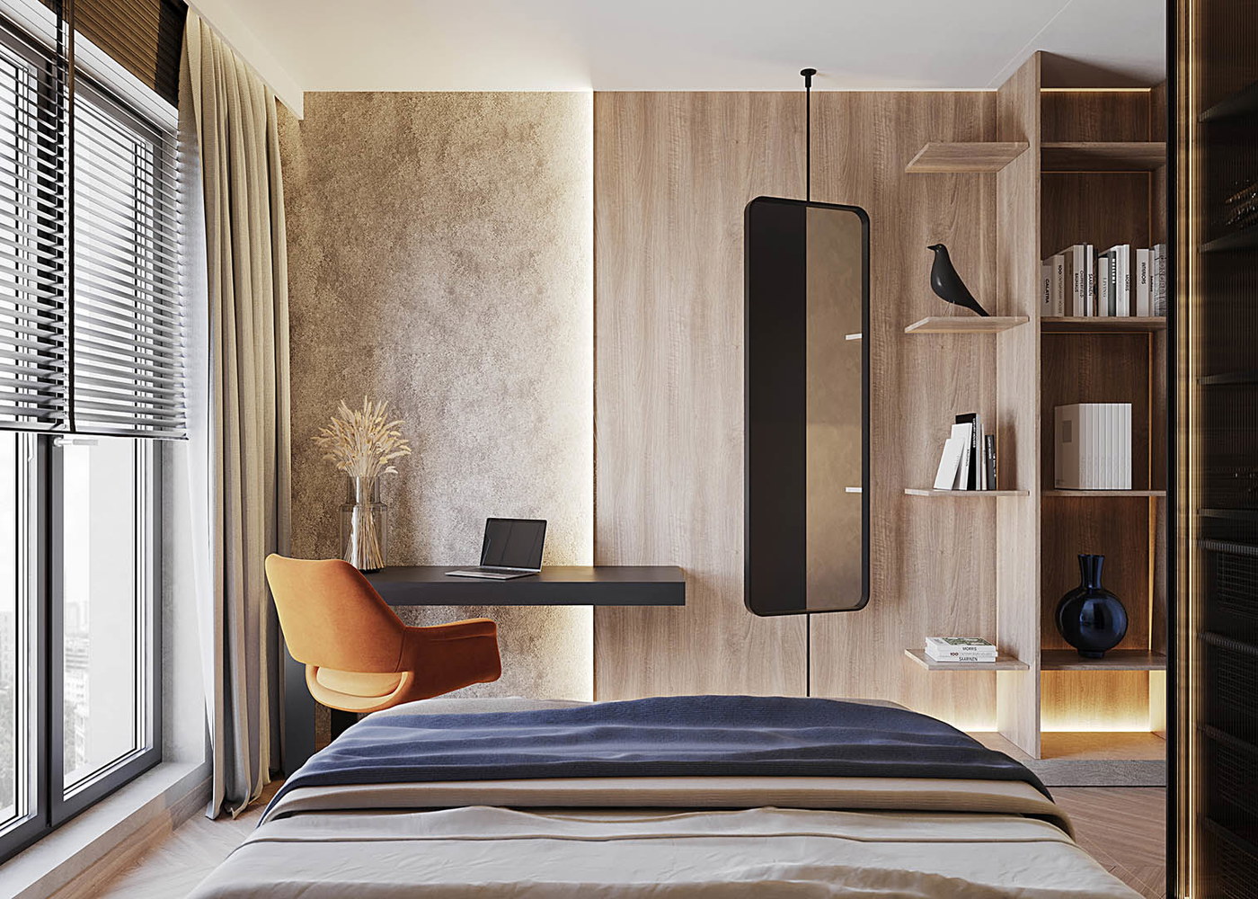 Subtle touch, ujęcie 5 — projekt apartamentu, Kraków, projekt buKadesign