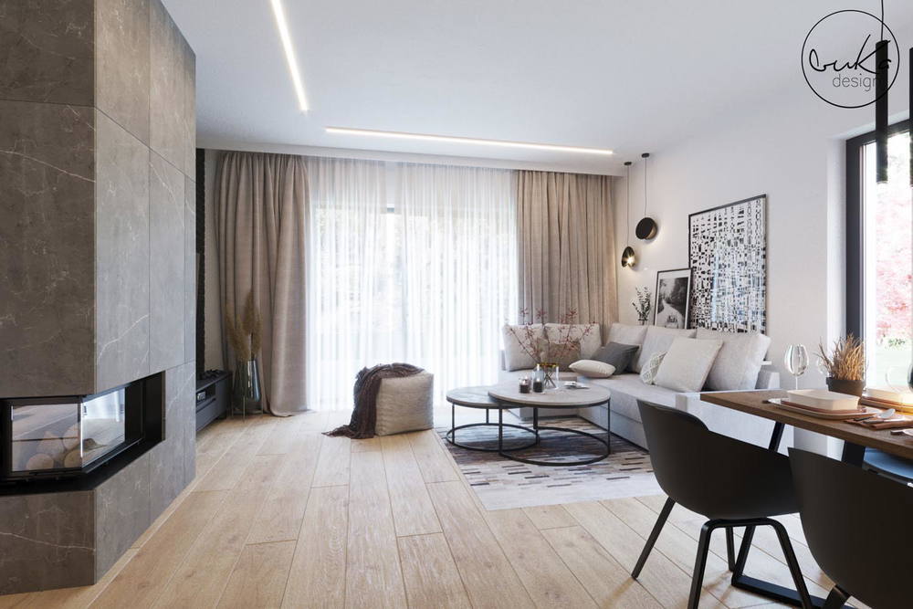 Serene sanctuary, ujęcie 1 — projekt domu jednorodzinnego, Kraków, projekt buKadesign