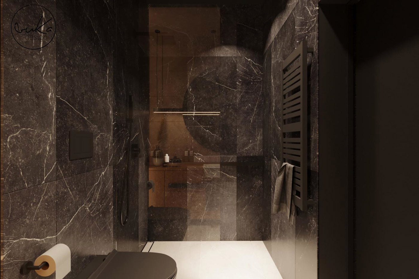 Serene sanctuary, ujęcie 9 — projekt domu jednorodzinnego, Kraków, projekt buKadesign