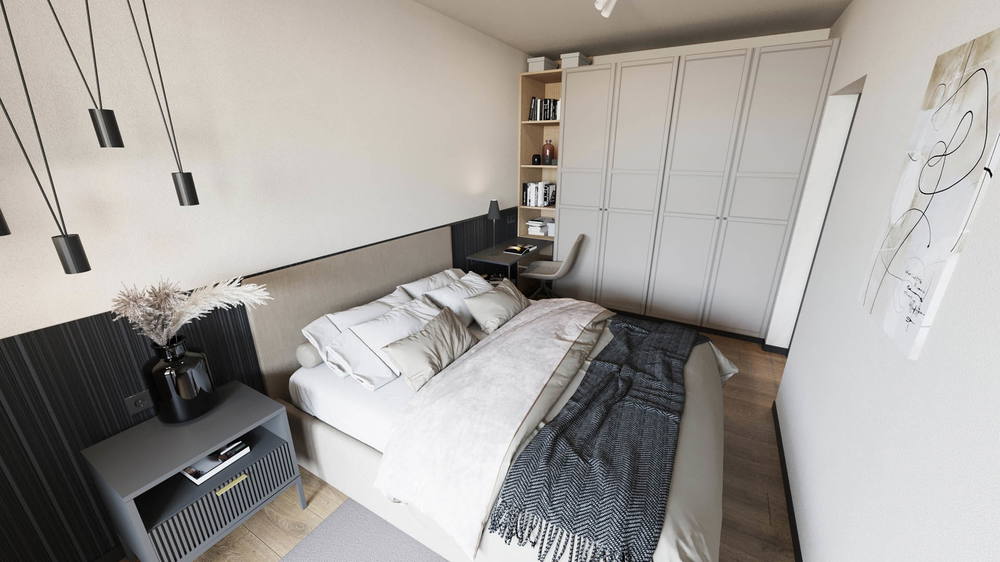 Bold minimalism, ujęcie 5 — projekt apartamentu, Kraków, projekt buKadesign