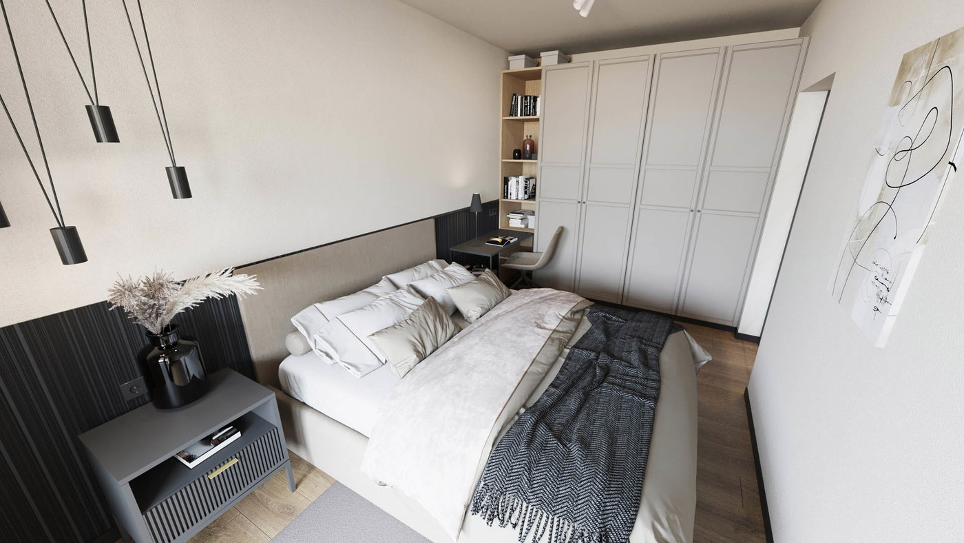 Bold minimalism, ujęcie 5 — projekt apartamentu, Kraków, projekt buKadesign