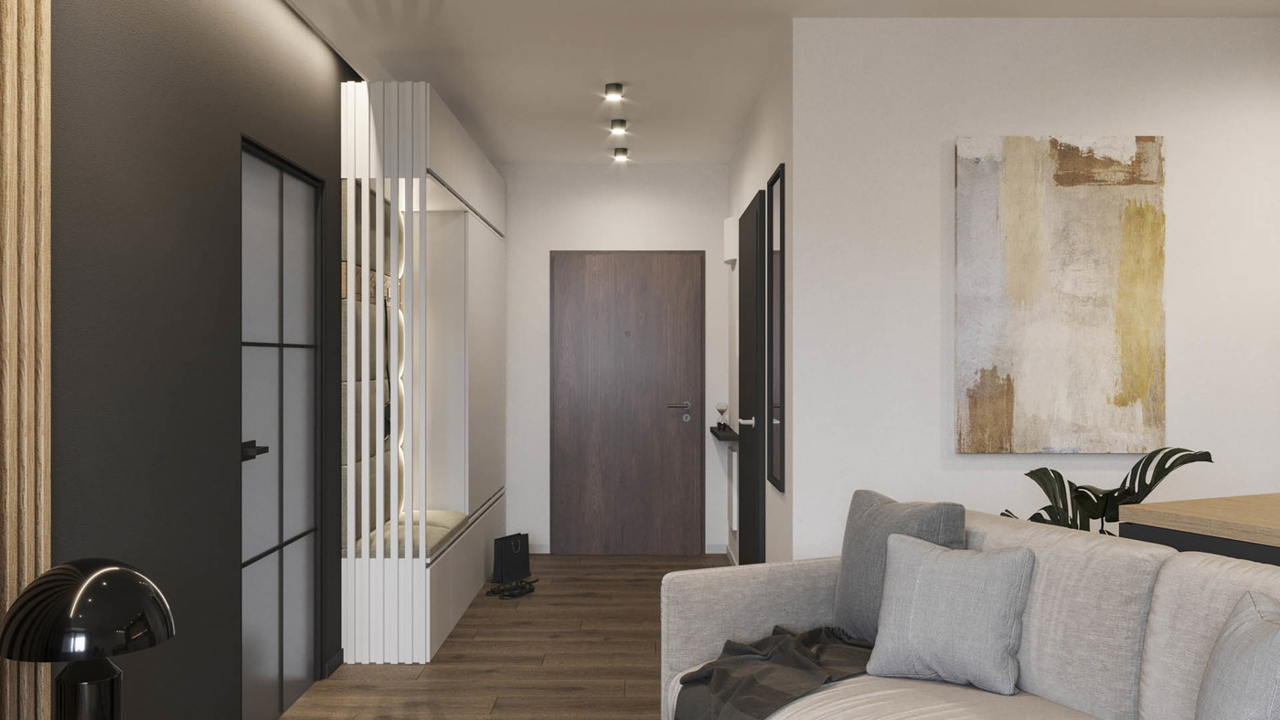 Bold minimalism, ujęcie 6 — projekt apartamentu, Kraków, projekt buKadesign