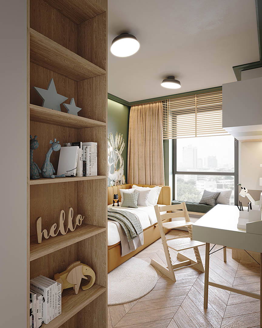 Burgundy elegance, ujęcie 11 — projekt apartamentu, Kraków, projekt buKadesign