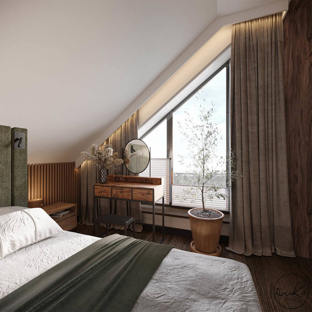 Cozy hideaway, ujęcie 5 — projekt domu jednorodzinnego, Kraków, projekt buKadesign