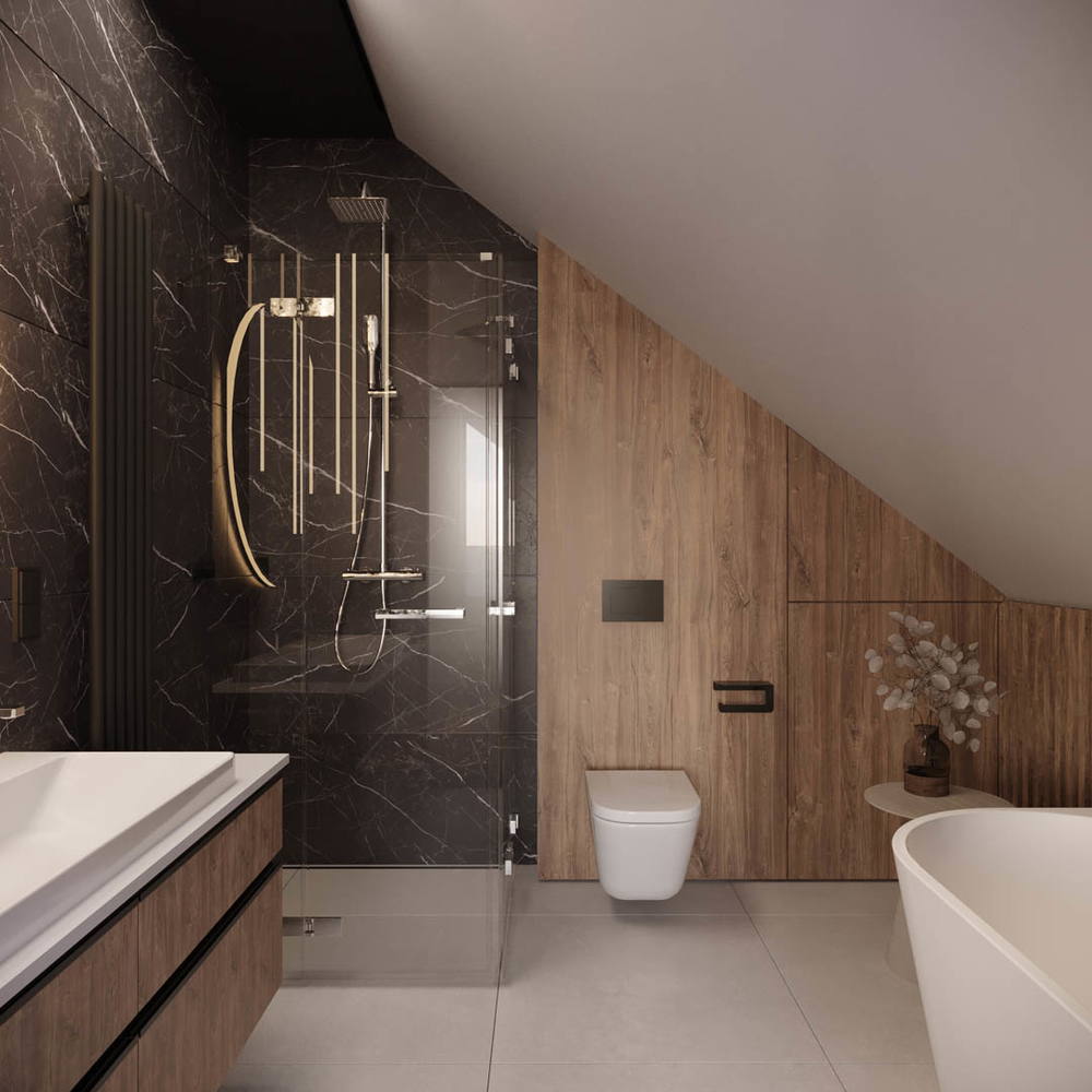 Cozy hideaway, ujęcie 8 — projekt domu jednorodzinnego, Kraków, projekt buKadesign
