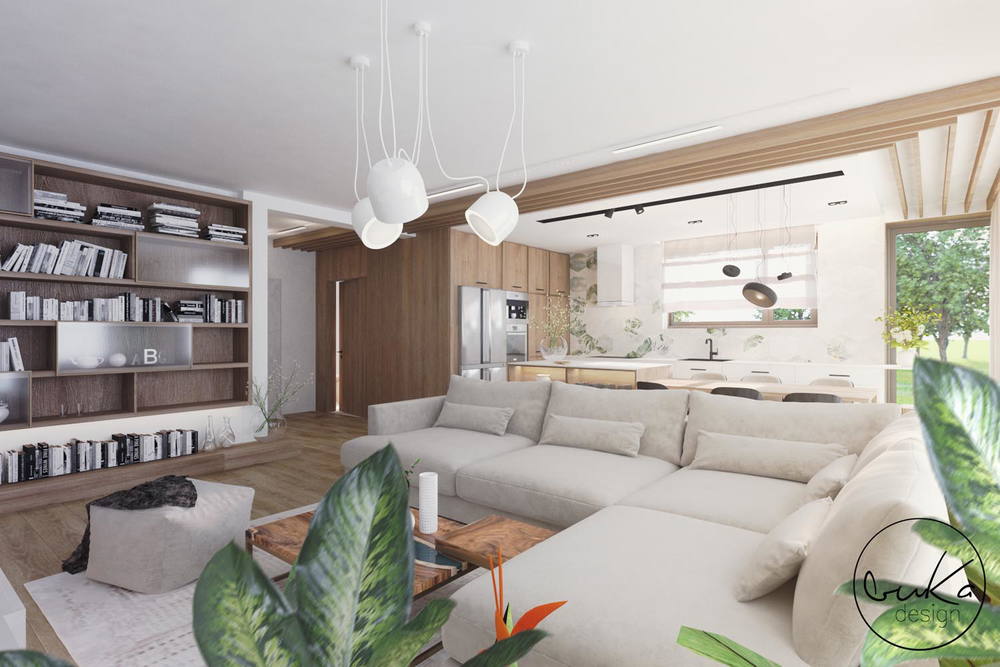 Hidden gem, ujęcie 2 — projekt domu jednorodzinnego, Kraków, projekt buKadesign