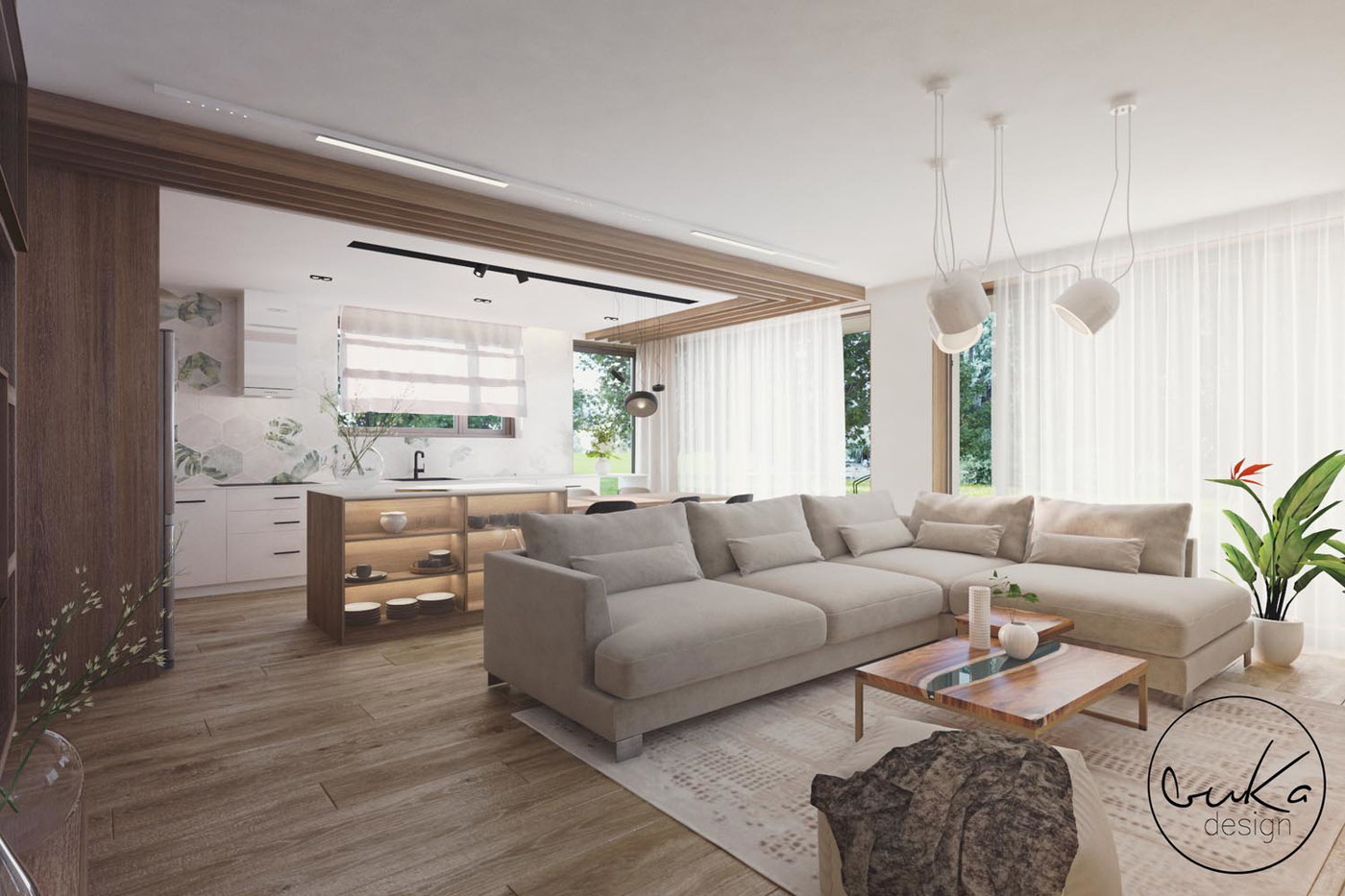 Hidden gem, ujęcie 3 — projekt domu jednorodzinnego, Kraków, projekt buKadesign