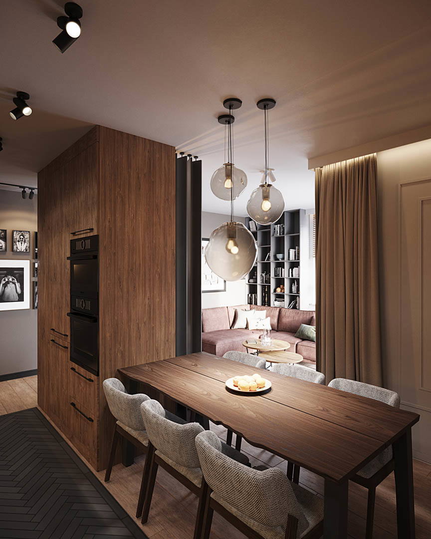 Earthy tranquility, ujęcie 6 — projekt apartamentu, Kraków, projekt buKadesign