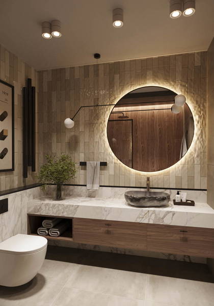 Earthy Tranquility — apartament w palecie ziemistej