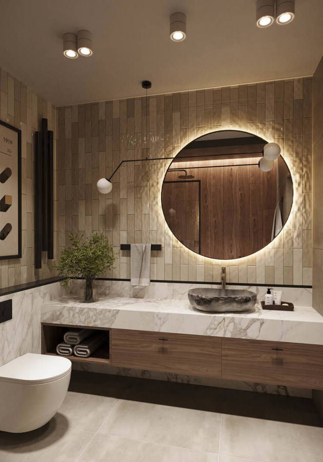Earthy tranquility — projekt apartamentu, Kraków — projekt wnętrza buKadesign