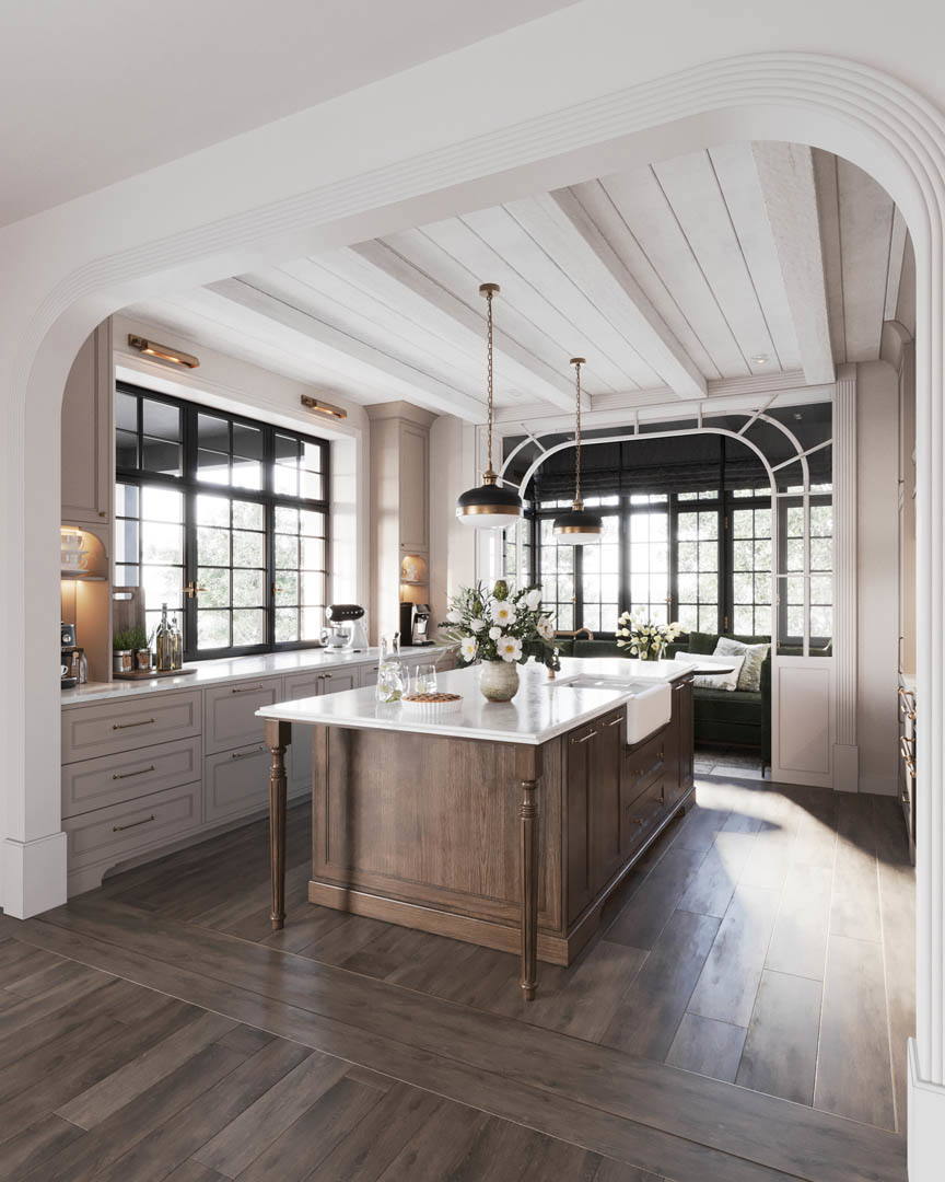 Elegant farmhouse, ujęcie 1 — projekt willi, Kraków, projekt buKadesign