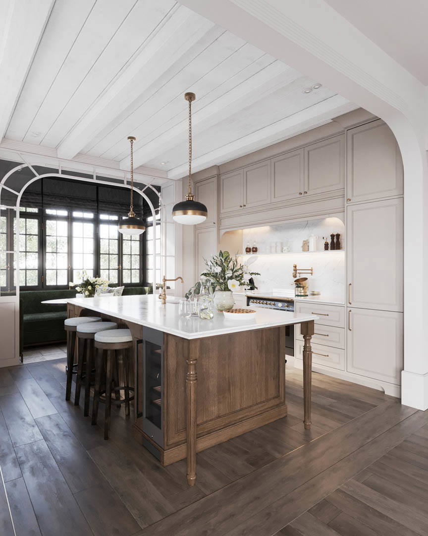 Elegant farmhouse, ujęcie 2 — projekt willi, Kraków, projekt buKadesign