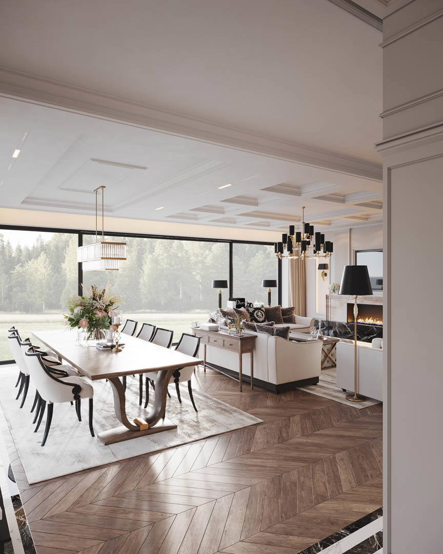 Golden touch, ujęcie 3 — projekt willi, Kraków, projekt buKadesign