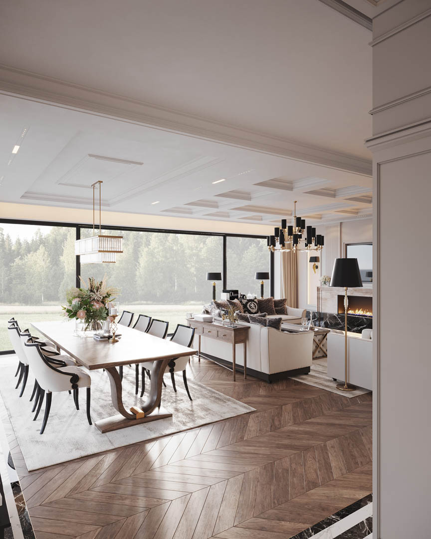 Golden touch, ujęcie 3 — projekt willi, Kraków, projekt buKadesign