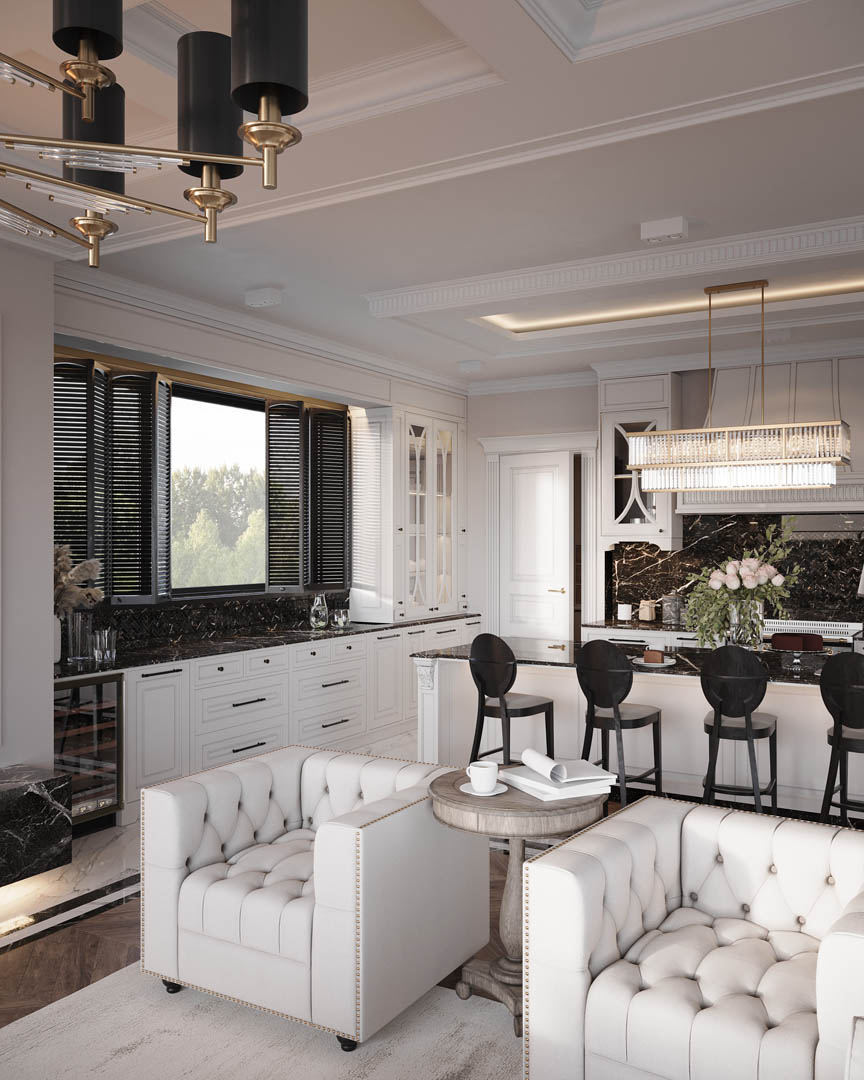 Golden touch, ujęcie 5 — projekt willi, Kraków, projekt buKadesign