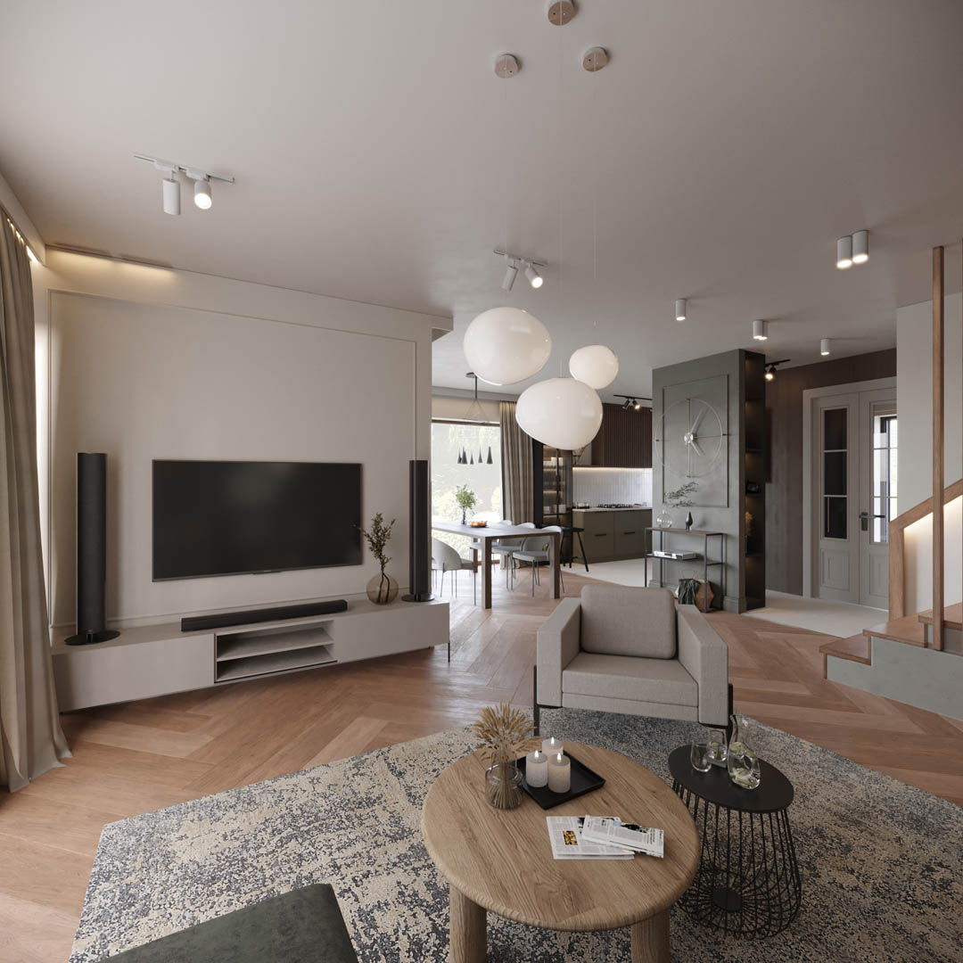 Projekt harmony, ujęcie 3 — projekt domu jednorodzinnego, Kraków, projekt buKadesign