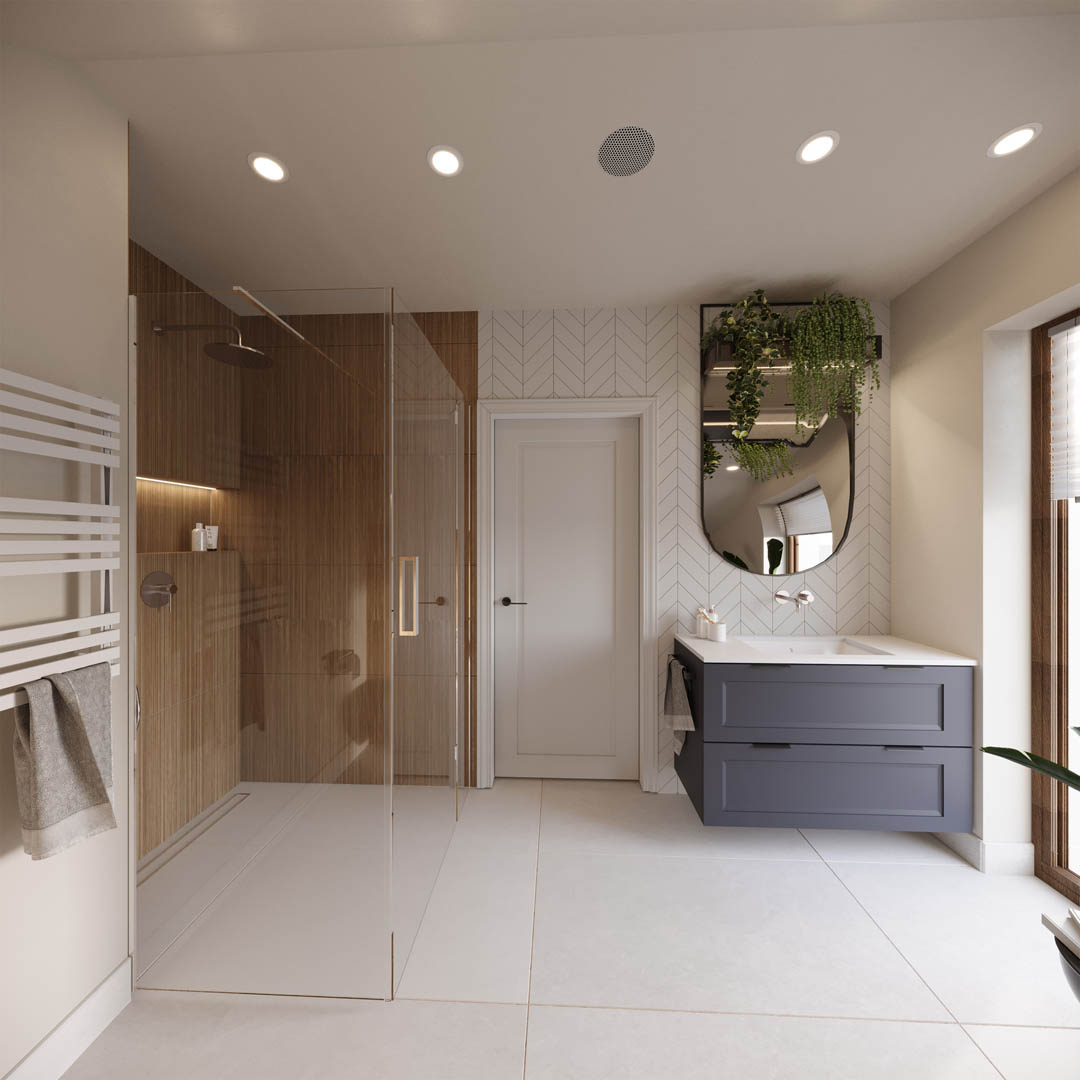 Projekt harmony, ujęcie 10 — projekt domu jednorodzinnego, Kraków, projekt buKadesign