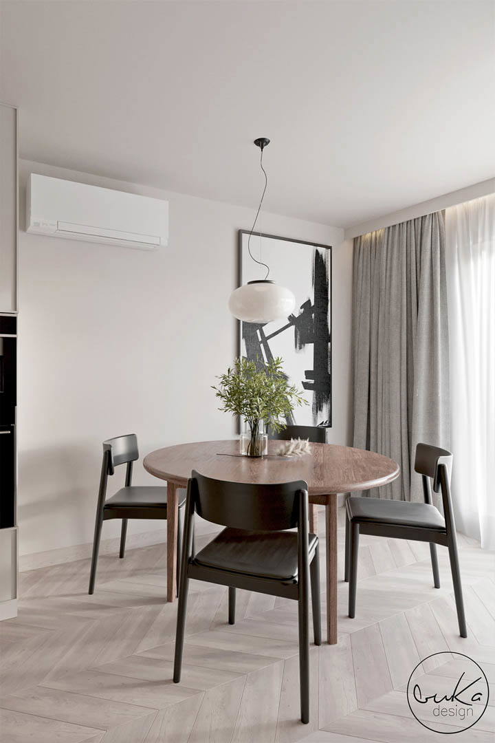 Minimalist heaven, ujęcie 1 — projekt apartamentu, Kraków, projekt buKadesign