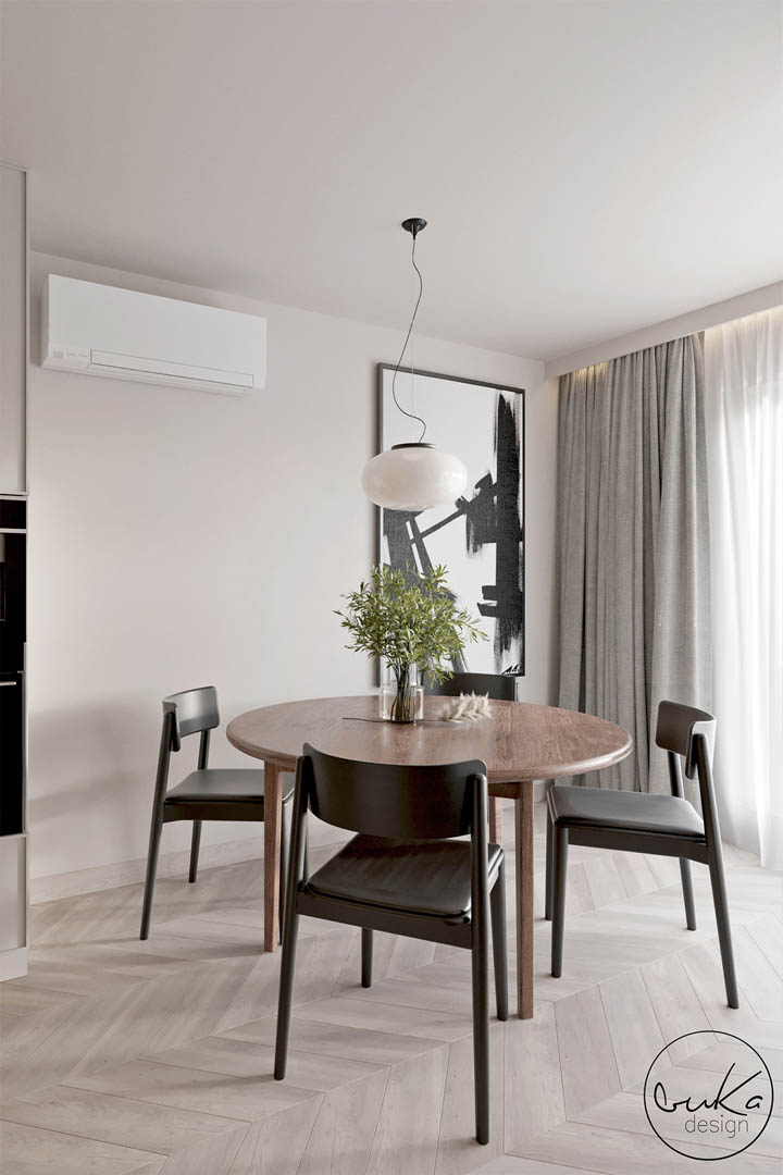 Minimalist heaven, ujęcie 1 — projekt apartamentu, Kraków, projekt buKadesign
