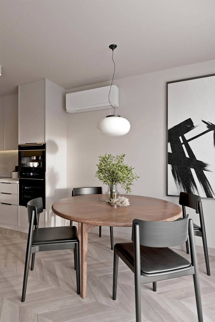 Minimalist heaven, ujęcie 2 — projekt apartamentu, Kraków, projekt buKadesign