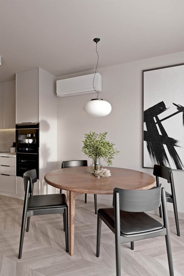Minimalist heaven, ujęcie 2 — projekt apartamentu, Kraków, projekt buKadesign
