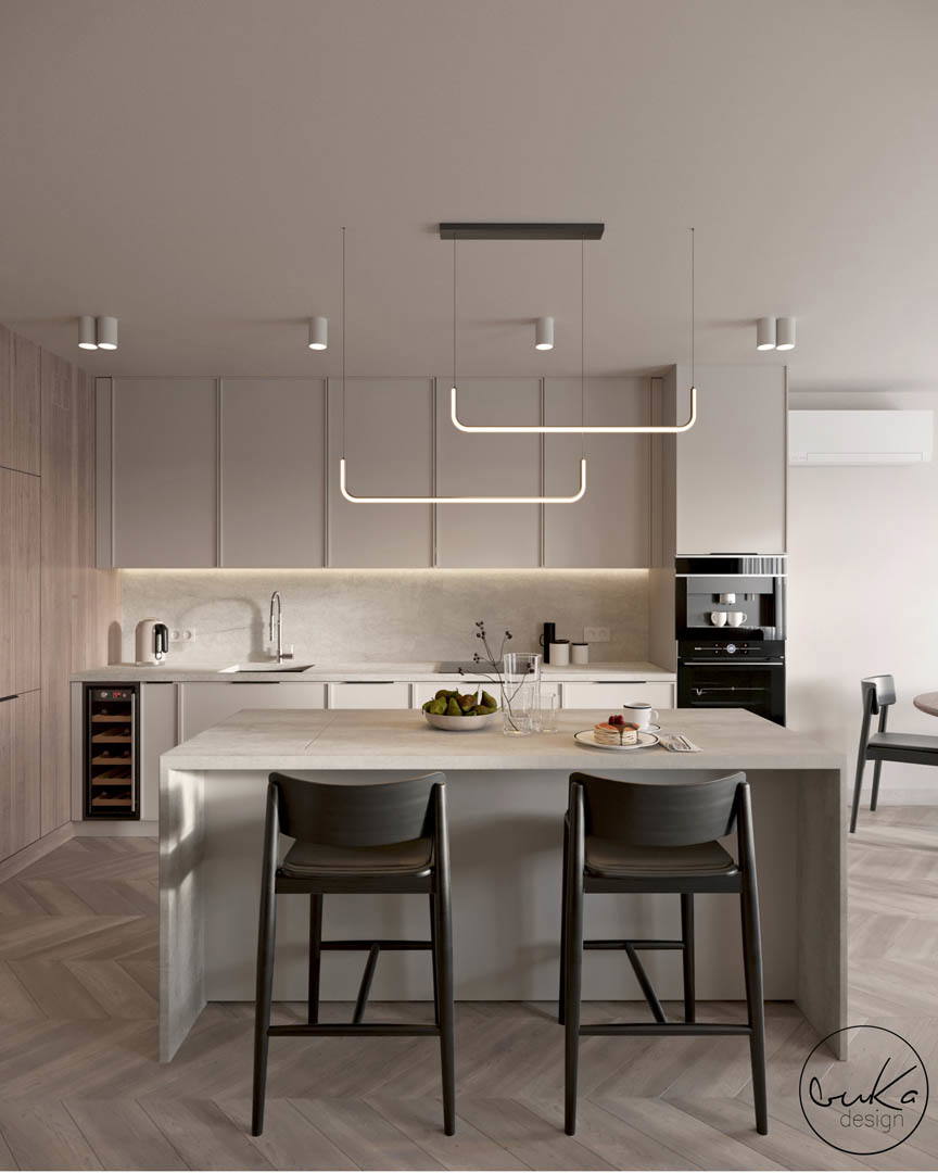 Minimalist heaven, ujęcie 3 — projekt apartamentu, Kraków, projekt buKadesign