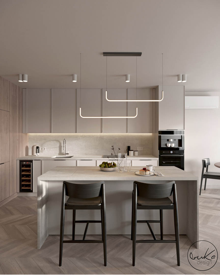 Minimalist heaven, ujęcie 3 — projekt apartamentu, Kraków, projekt buKadesign