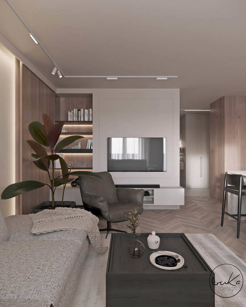 Minimalist heaven, ujęcie 5 — projekt apartamentu, Kraków, projekt buKadesign