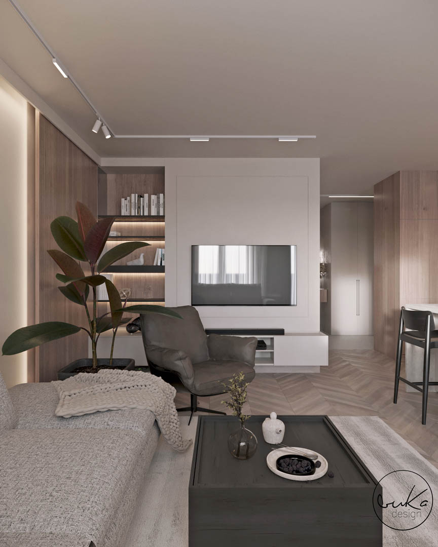 Minimalist heaven, ujęcie 5 — projekt apartamentu, Kraków, projekt buKadesign