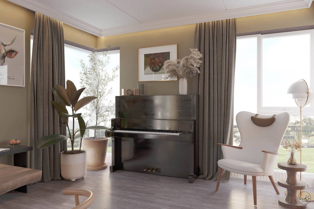 Modern burgundy, ujęcie 5 — projekt apartamentu, Kraków, projekt buKadesign