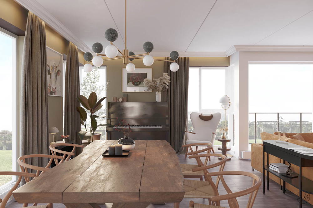 Modern burgundy, ujęcie 8 — projekt apartamentu, Kraków, projekt buKadesign