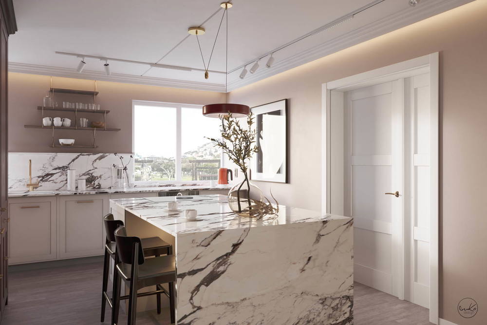 Modern burgundy, ujęcie 11 — projekt apartamentu, Kraków, projekt buKadesign